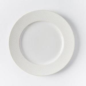 Textured Dinner Plate, Set of 4, Dot, White