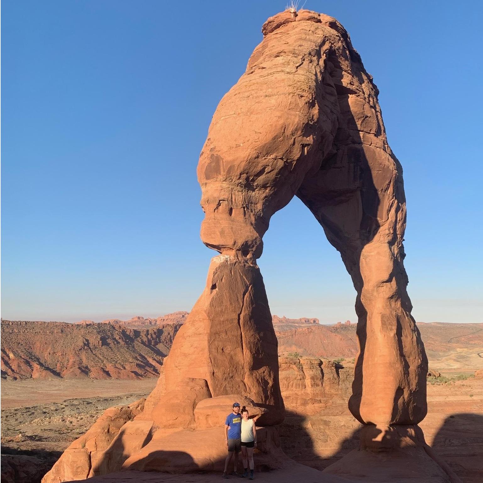 Sunrise hike to Delicate Arch in Moab, Utah (it was already 100 degrees!) - June 2021