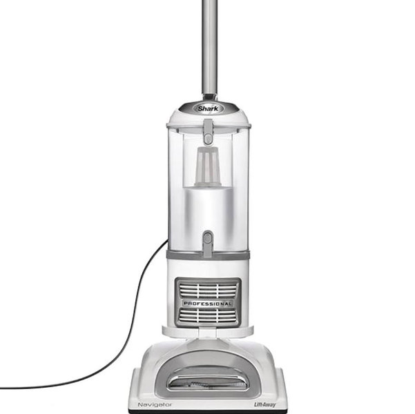 Shark | Upright Vacuum Cleaner | Navigator Lift-Away | Swivel Steering | HEPA Filter | Vacuum for Pet Hair | Crevice Tool & Dusting Brush Included | For Carpets & Hard Floors | White/Silver | NV356E