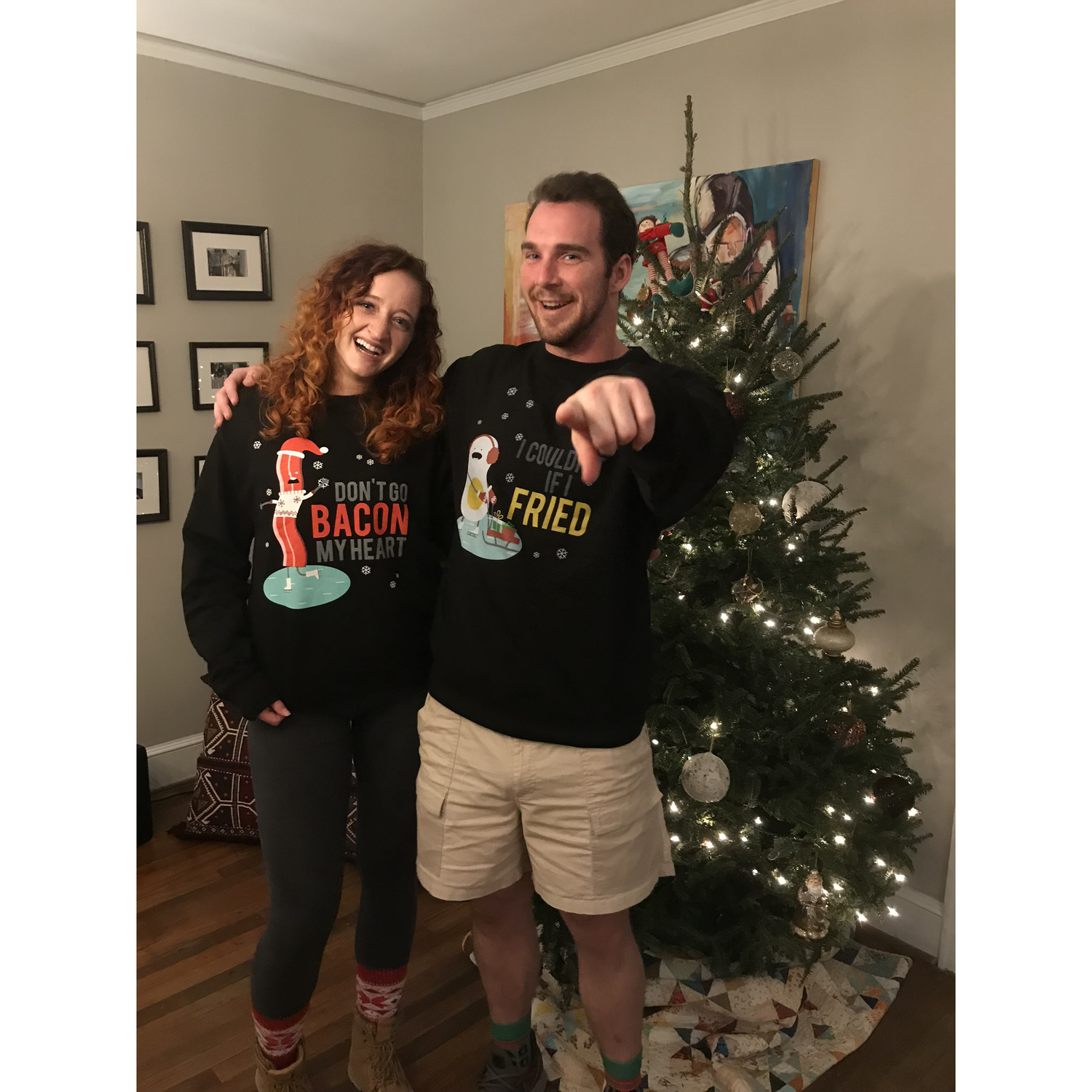 Punny Christmas sweaters for life!