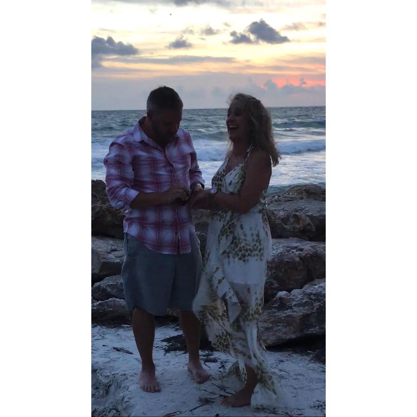 He proposed to me on Lido Beach in Florida on July 29 of 2017. I said YES!!!