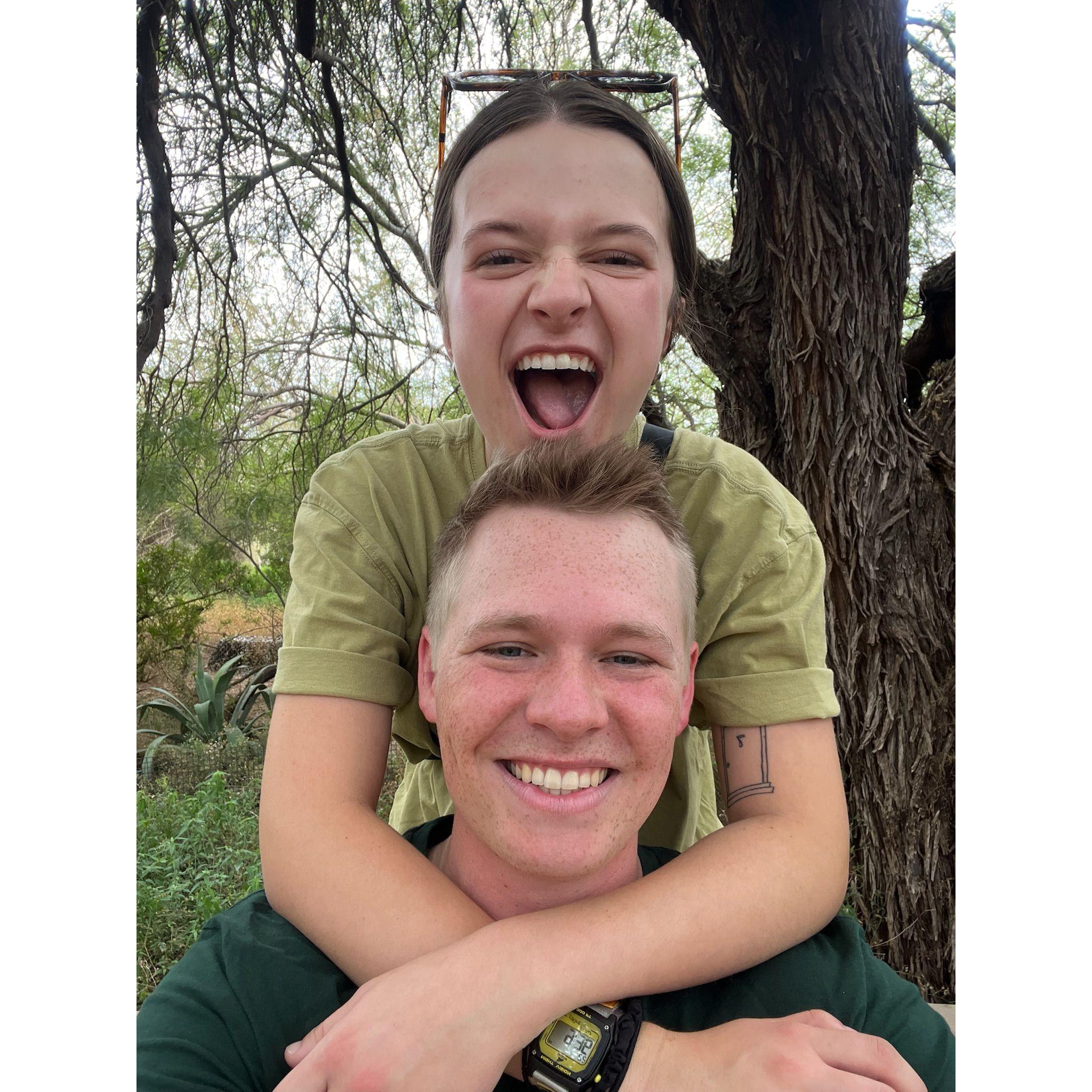 Adam visiting in AZ during long distance, June 2024