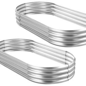 2 Pcs Galvanized Planter Raised Beds