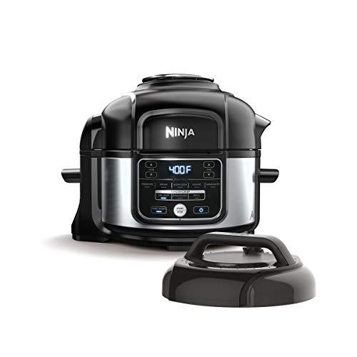 Ninja OS101 Foodi 9-in-1 Pressure Cooker and Air Fryer with Nesting Broil Rack, 5-Quart Capacity, and a Stainless Steel Finish