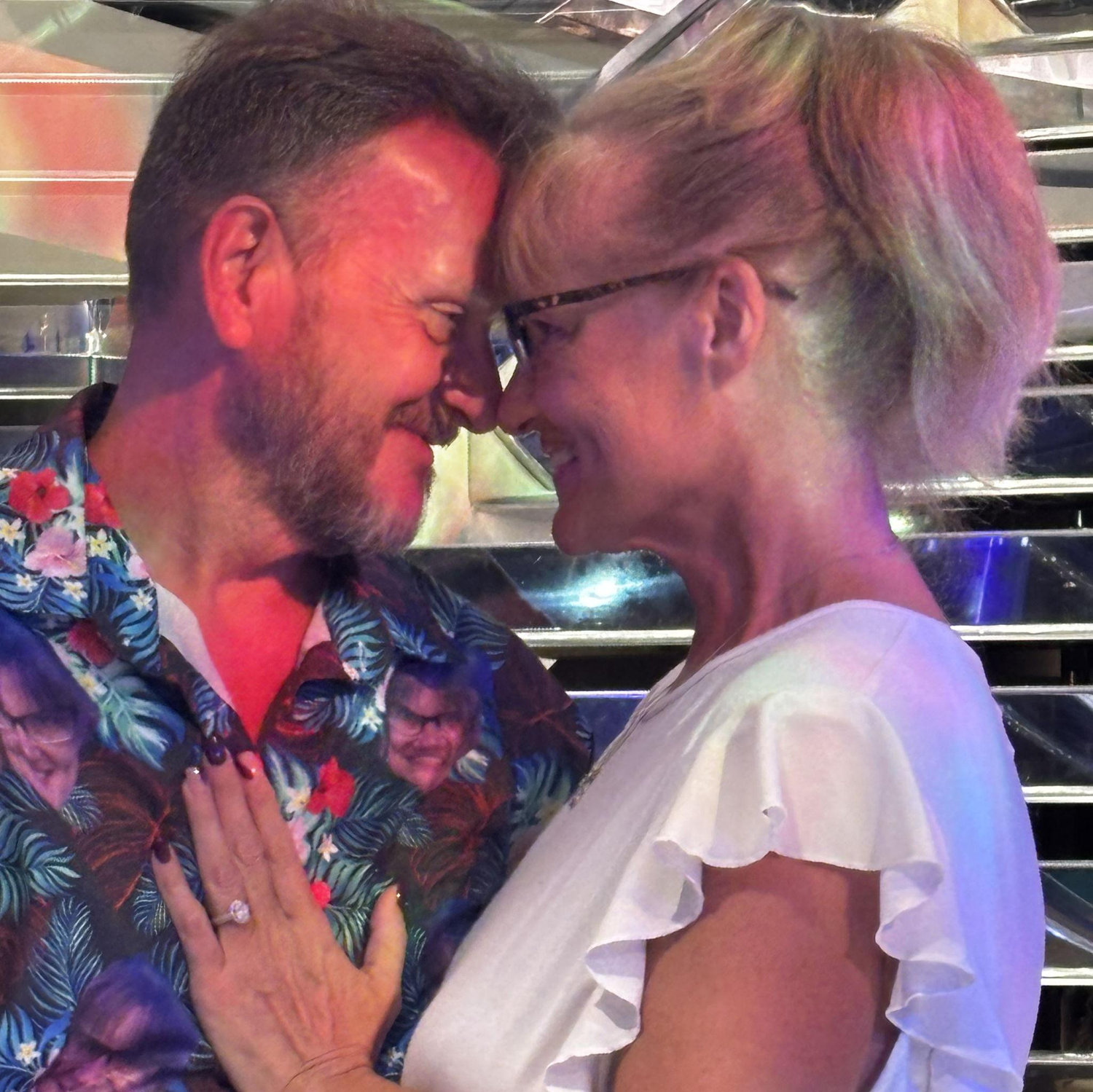 We were posing for some really cheesy photos on a cruise but actually loved this one.