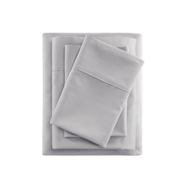California King 600 Thread Count Cooling Cotton Sheet Set Gray