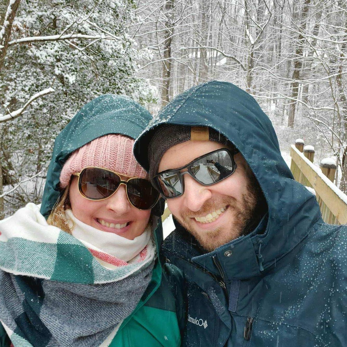 Bundled up at a ski trip, Jan 2021