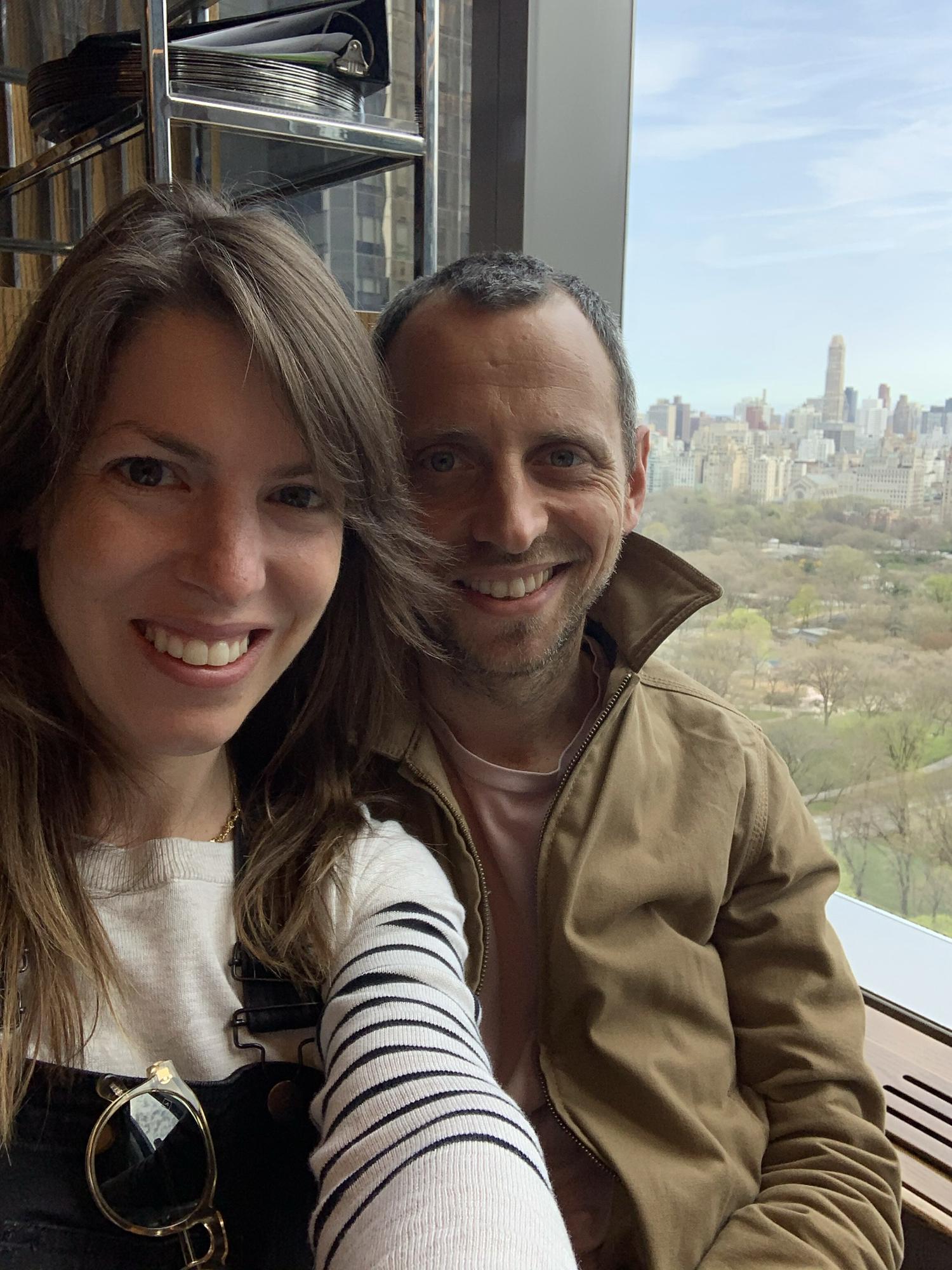 Celebrating Clem's 40th birthday in Central Park. April 2020