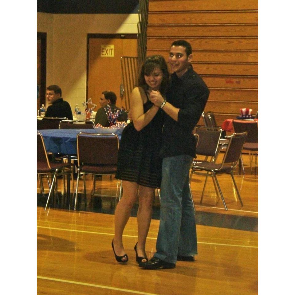 First picture taken together, probably.