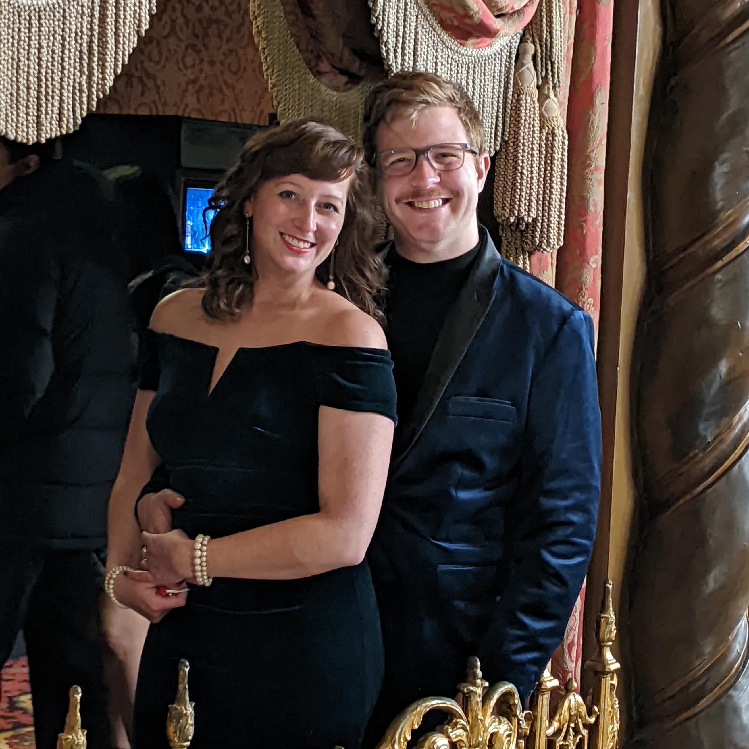 A fancy evening at the Theatre. That's a lot of velvet! 2022