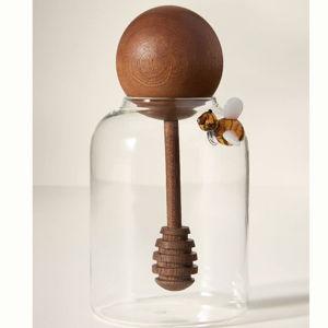 Catania Glass Honey Pot