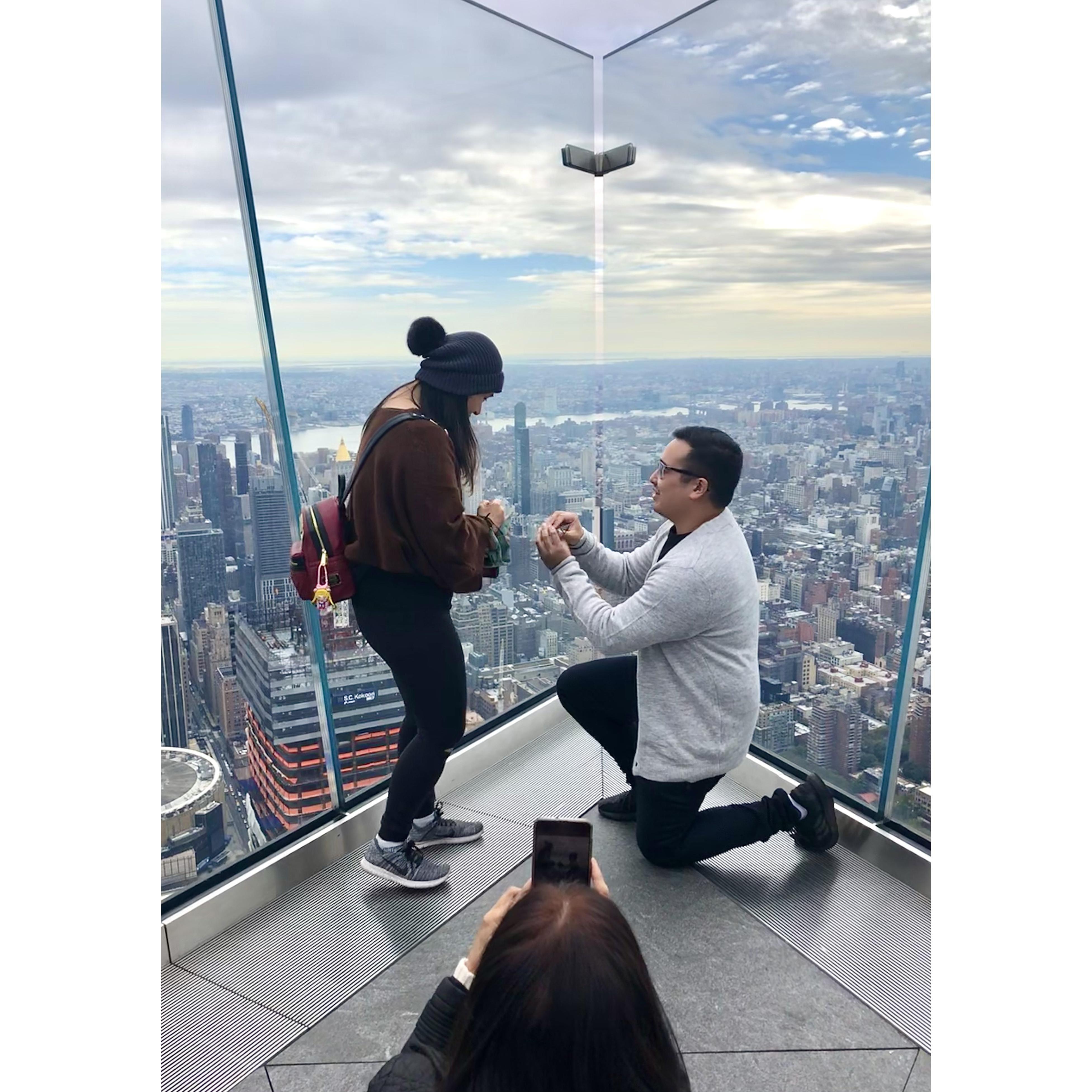 The proposal! 10/23/2021 in NYC