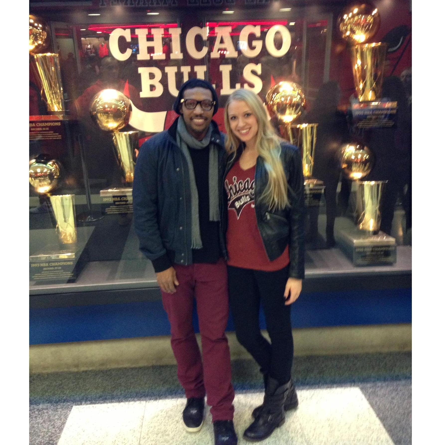 Ryan's first Chicago Bulls game at the United Center.