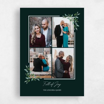 Deep Sea Teal, Green Holiday Card - Altadena Portrait