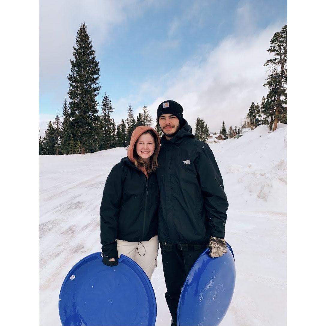 Sledding in Breckenridge, CO 2021
