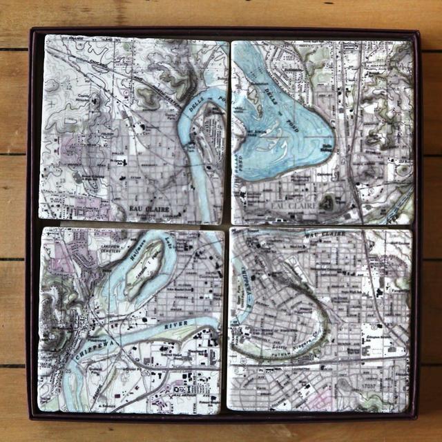 Marble Coaster - EC/Chippewa River 4-Pack