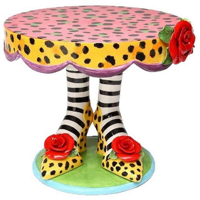 Appletree 10-Inch Sugar High Social by Babs Ceramic Cake Stand