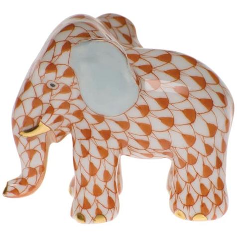 Herend Miniature Elephant, Orange