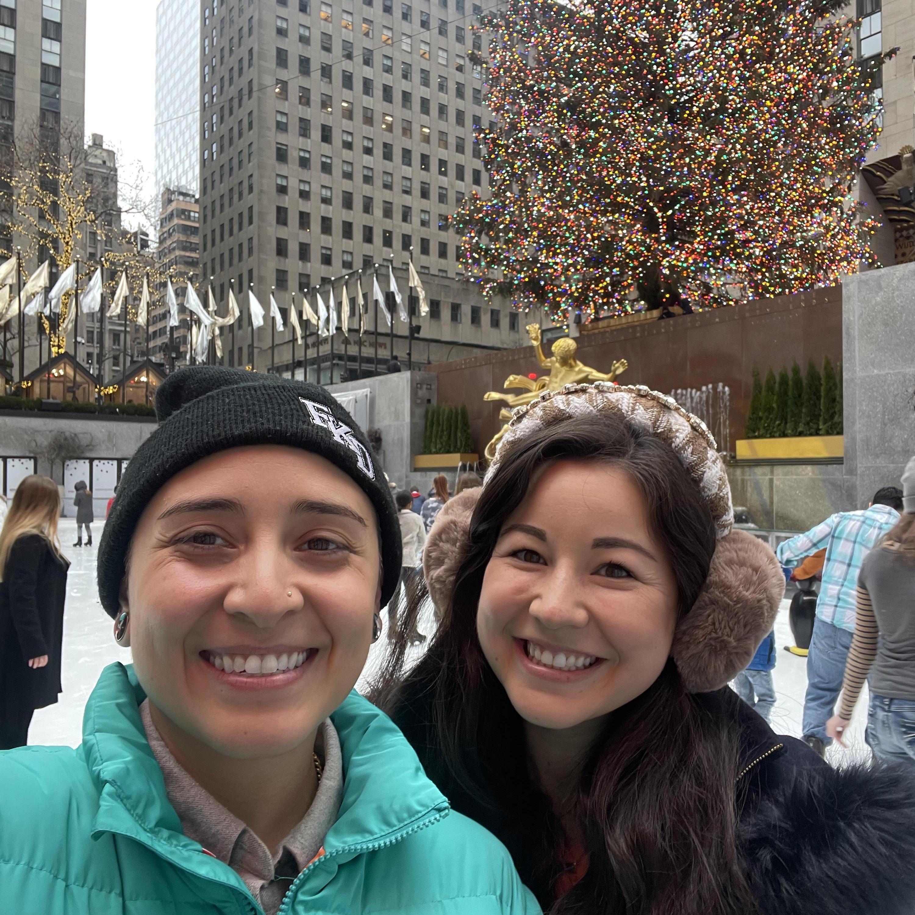 Ice skating at Rockefeller Center, NY