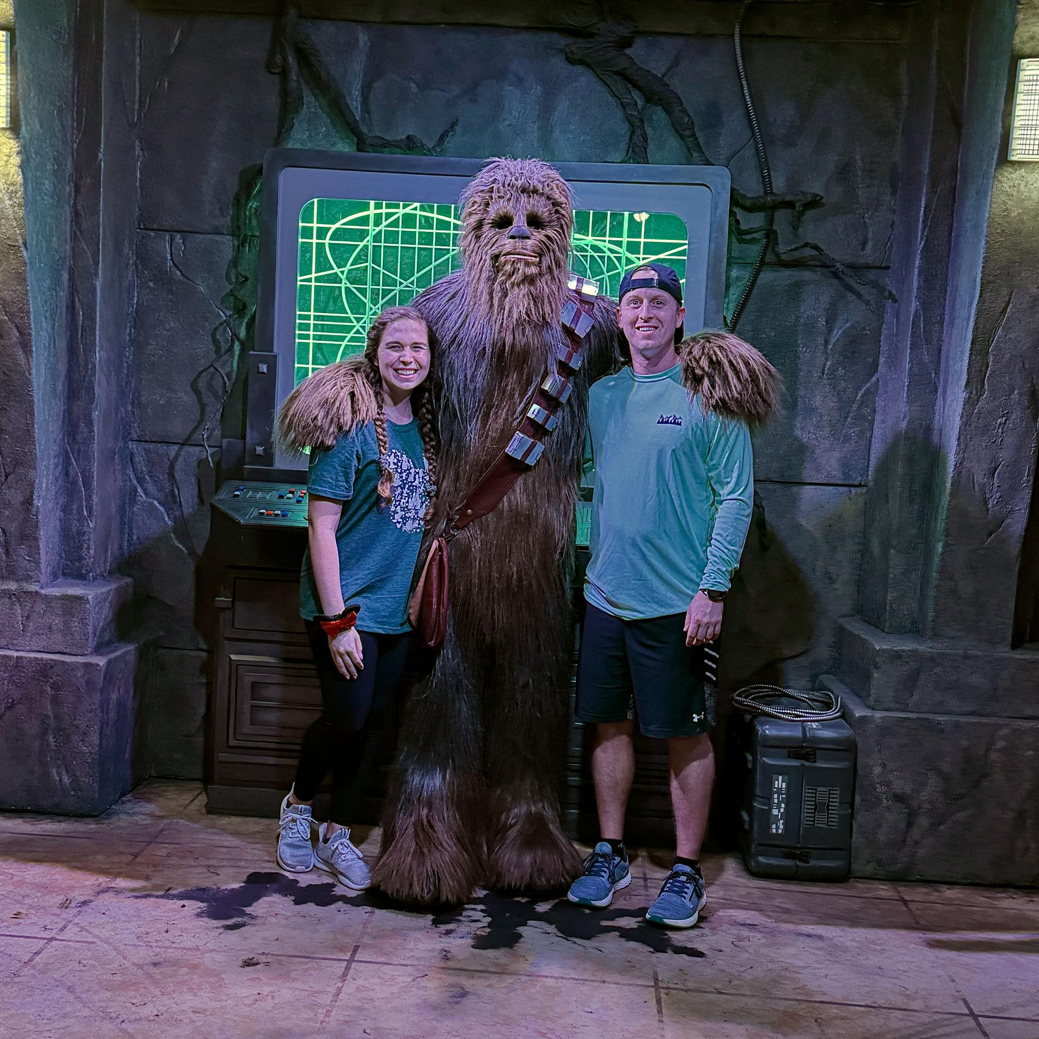 Meeting Chewbacca at Disney World