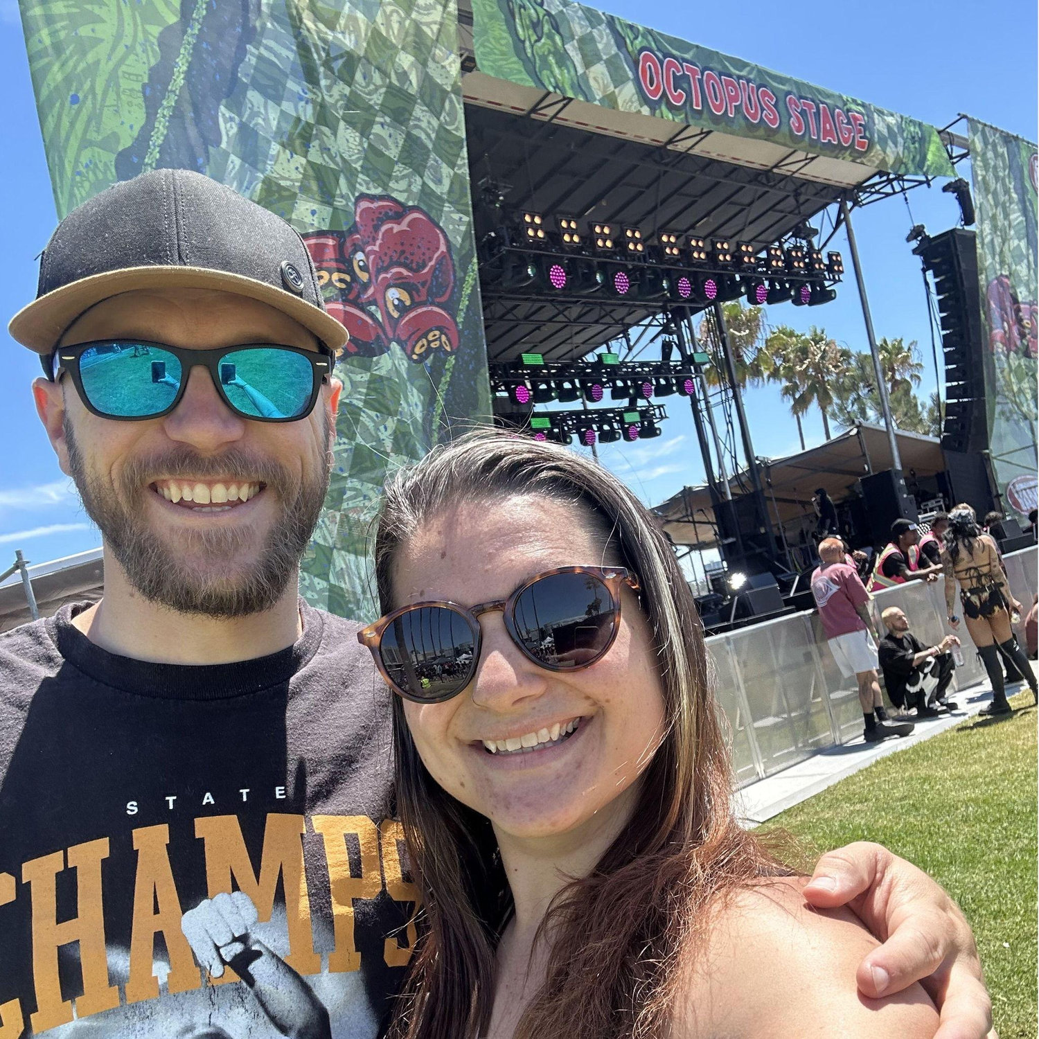 Katie and Jeff and Warped Tour in Long Beach.