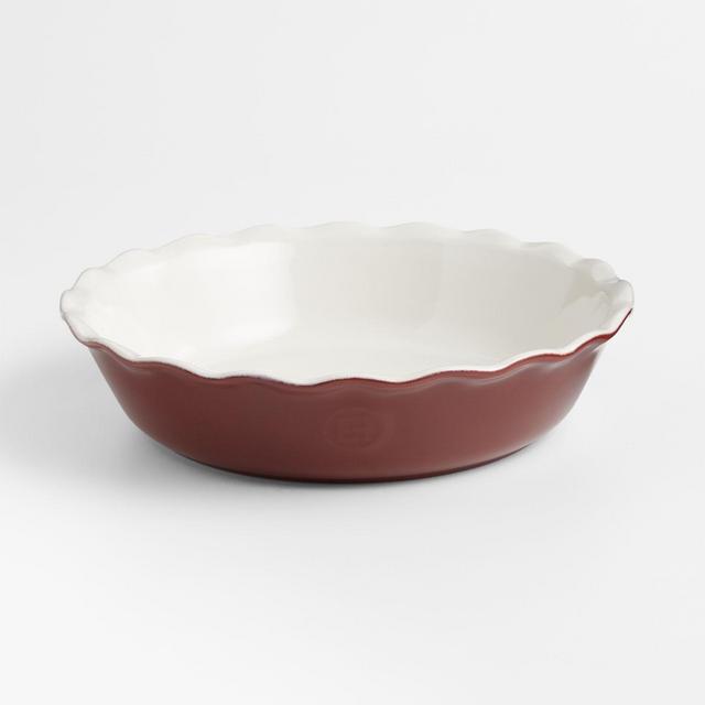 Emile Henry Fired Brick Ceramic Pie Dish