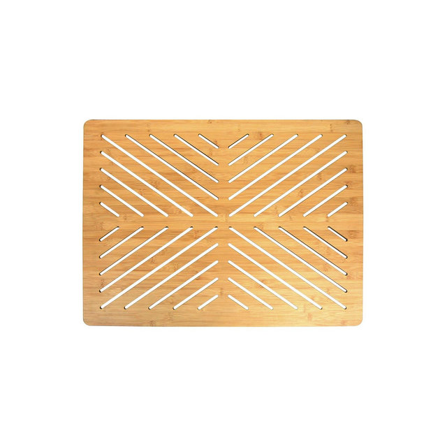 Oceanstar Bamboo Floor and Bath Mat with Non-Slip Rubber Feet