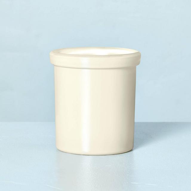 Colored Glass Canvas Jar Candle Beige 6oz - Hearth & Hand™ with Magnolia