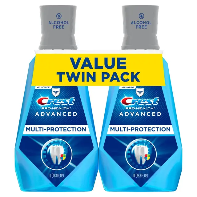 Crest Pro-Health Advanced Mouthwash Multi-Protection Fresh Mint - 2pk