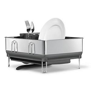 simplehuman® Compact Steel Frame Dish Rack in Grey