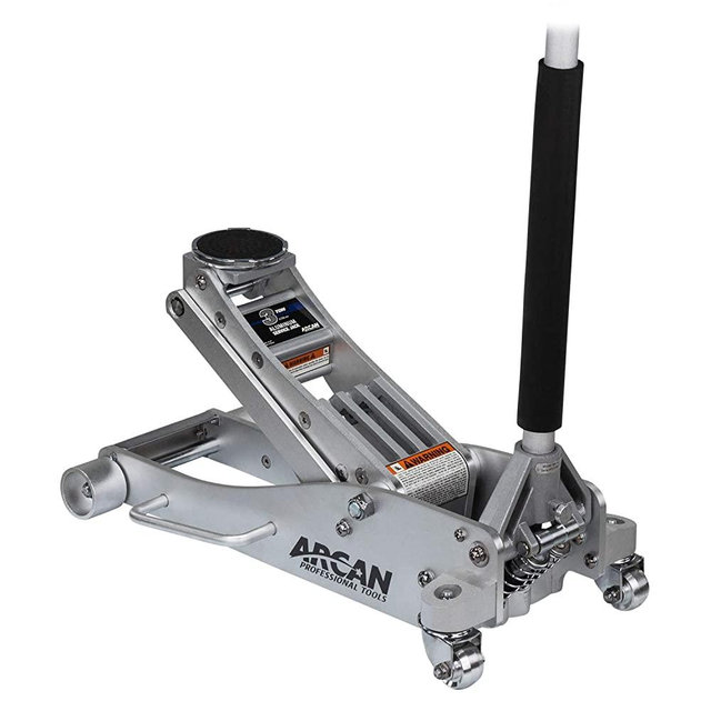Arcan 3-Ton Quick Rise Aluminum Floor Jack with Dual Pump Pistons & Reinforced Lifting Arm (ALJ3T)
