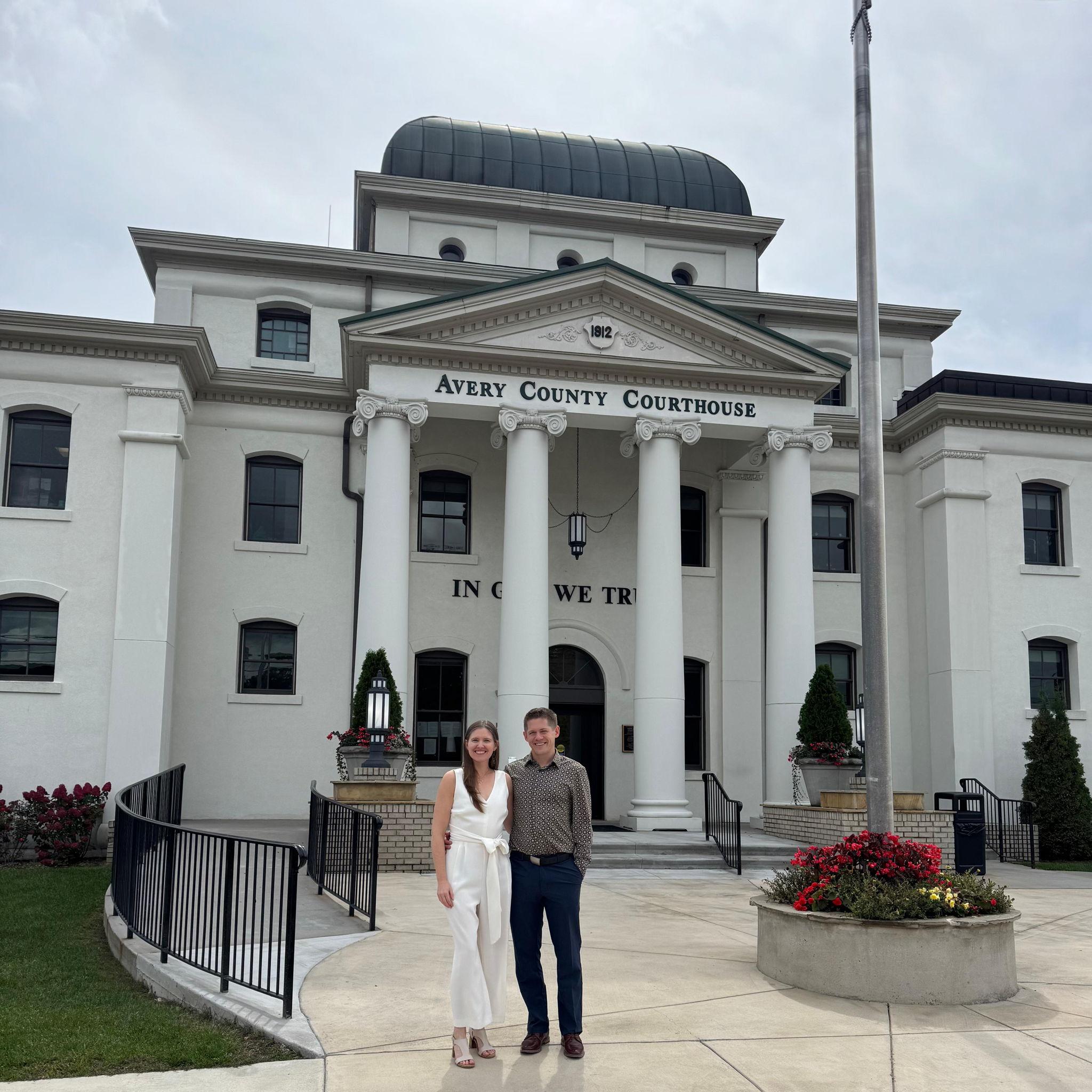 On September 26, 2025, we were officially married at the Avery County Courthouse