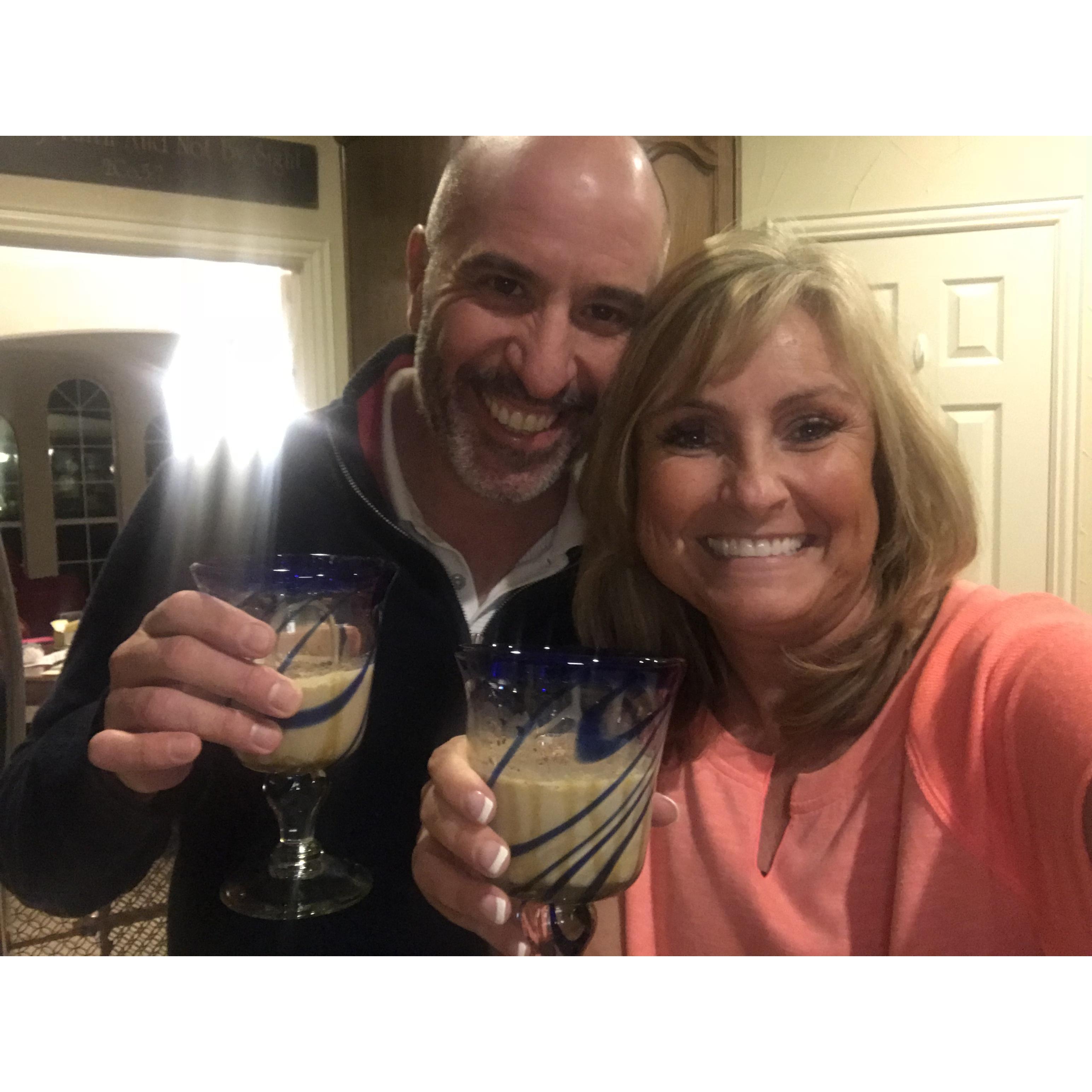 Enjoying some chocolate martinis from the Meinecke’s