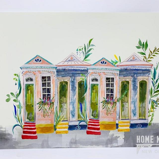 Shotgun Houses Print