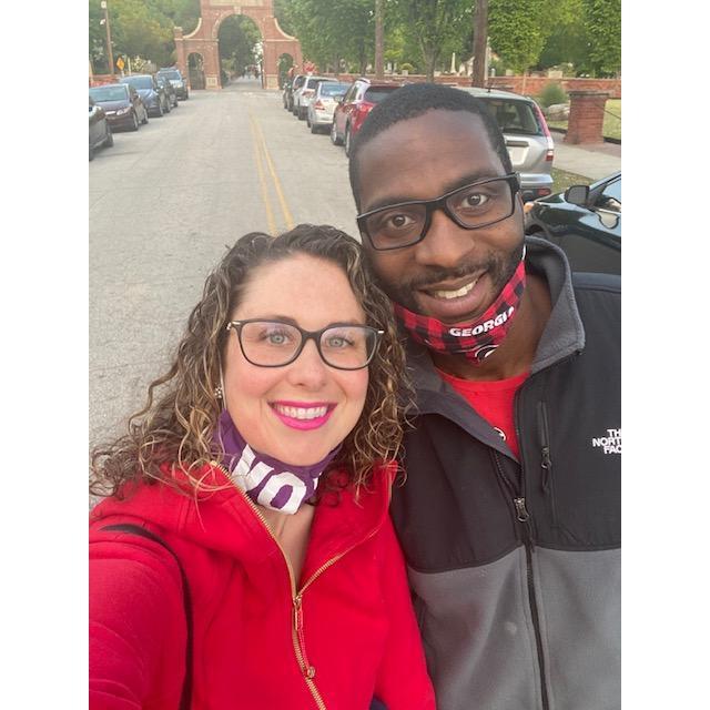 We snapped a quick pic in our neighborhood just outside of the Oakland Cemetery right before eating dinner at DAS BBQ for the first time.