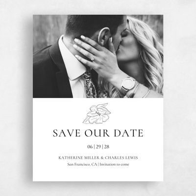White Wedding Save the Date - Ahlers Photo