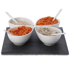 White Basics Slate 9-Piece Teardrop Dip Set