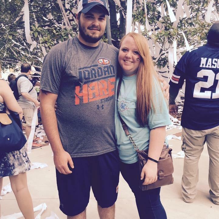 Abby will even go to Auburn games for Jake! Jake also went to a Bama game for Abby, but somehow there is no picture evidence...