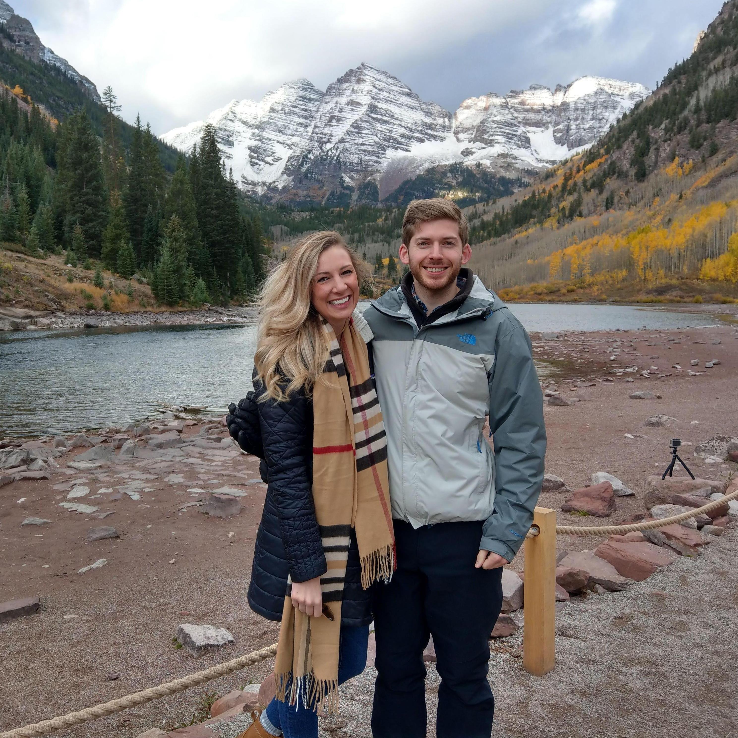 Our first trip to Maroon Bells in Aspen, Colorado. The same spot we would get engaged 3 years later! October 2018