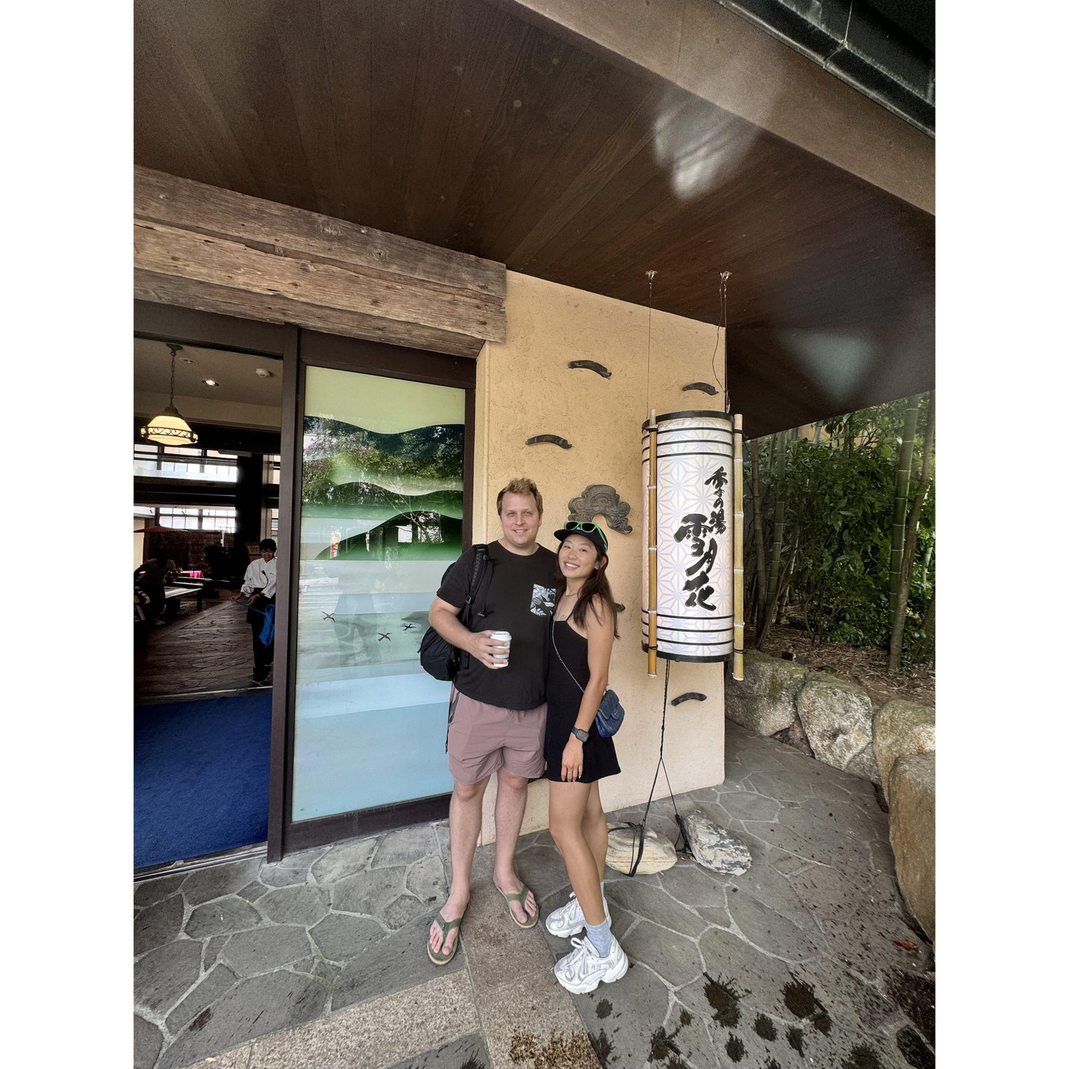 Hot springs in the resort town of Hakone, Japan