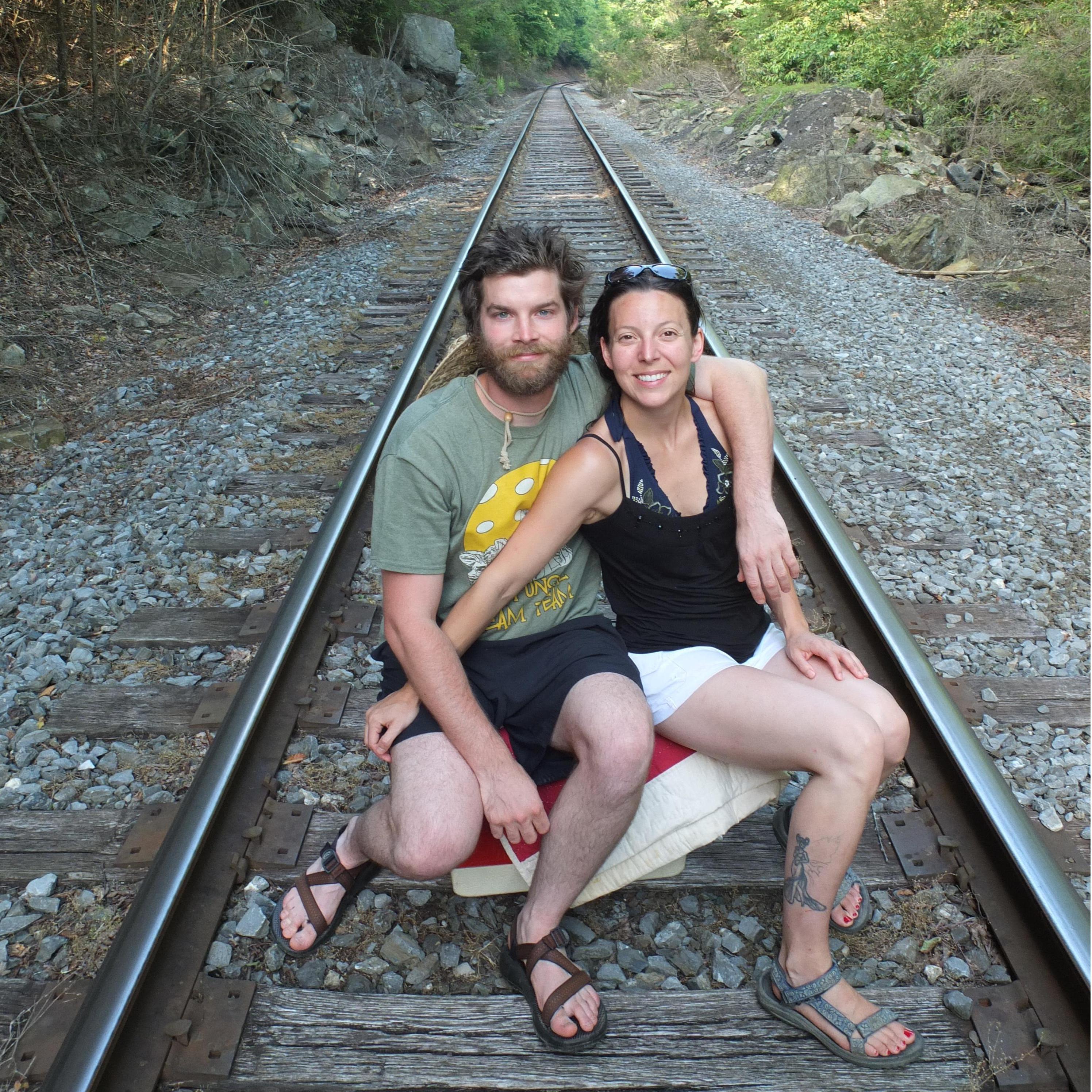 Walking the tracks back to the car after a day full of swimming and basking at "Mule's hole".