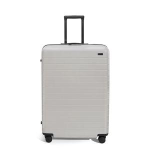Cloud Gray Large Expandable Checked Suitcases | Away