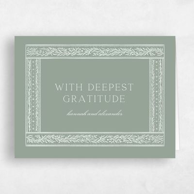 Sage, Green Wedding Thank You - Viridian Landscape