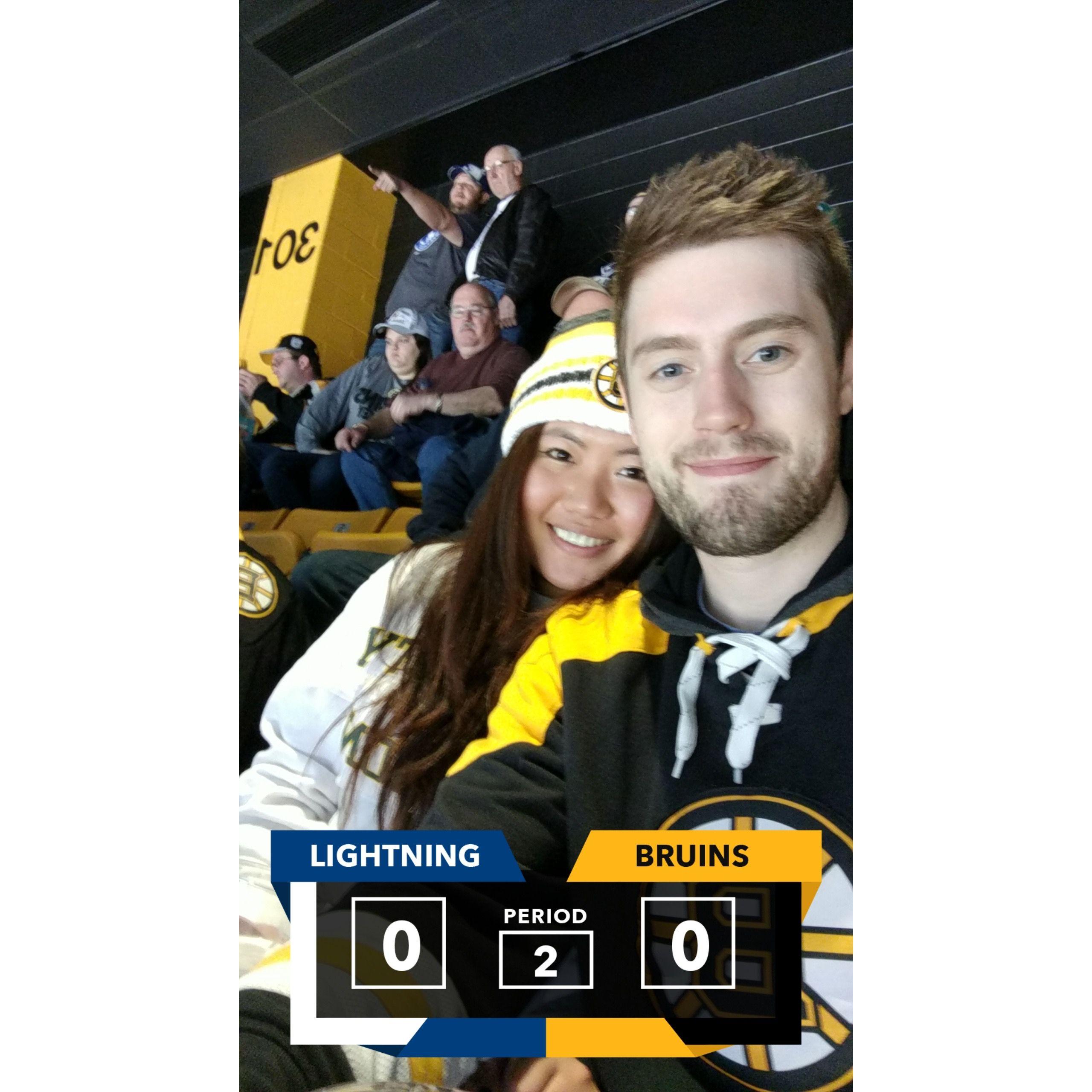 2nd Bruins game together.