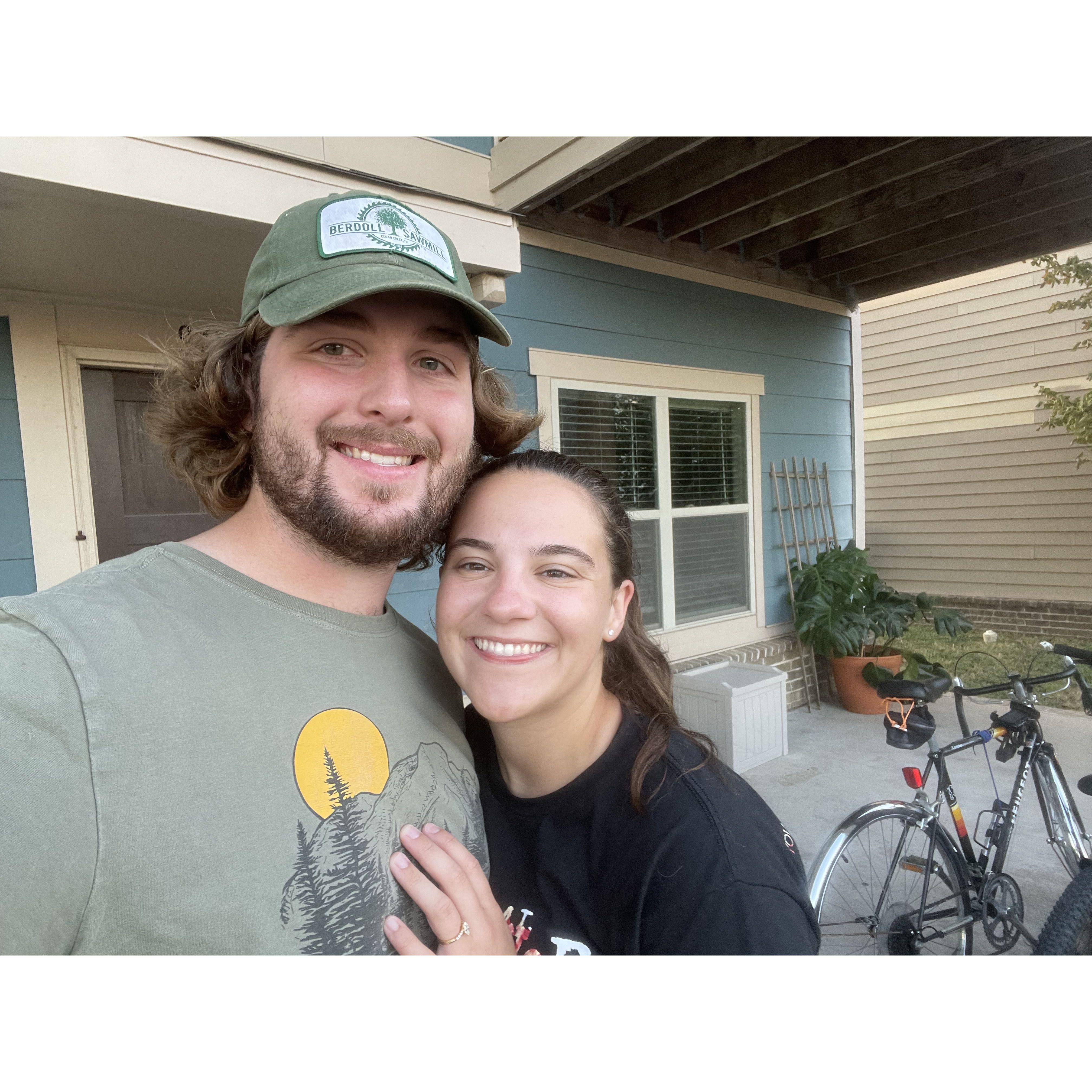 Our first day of senior year!