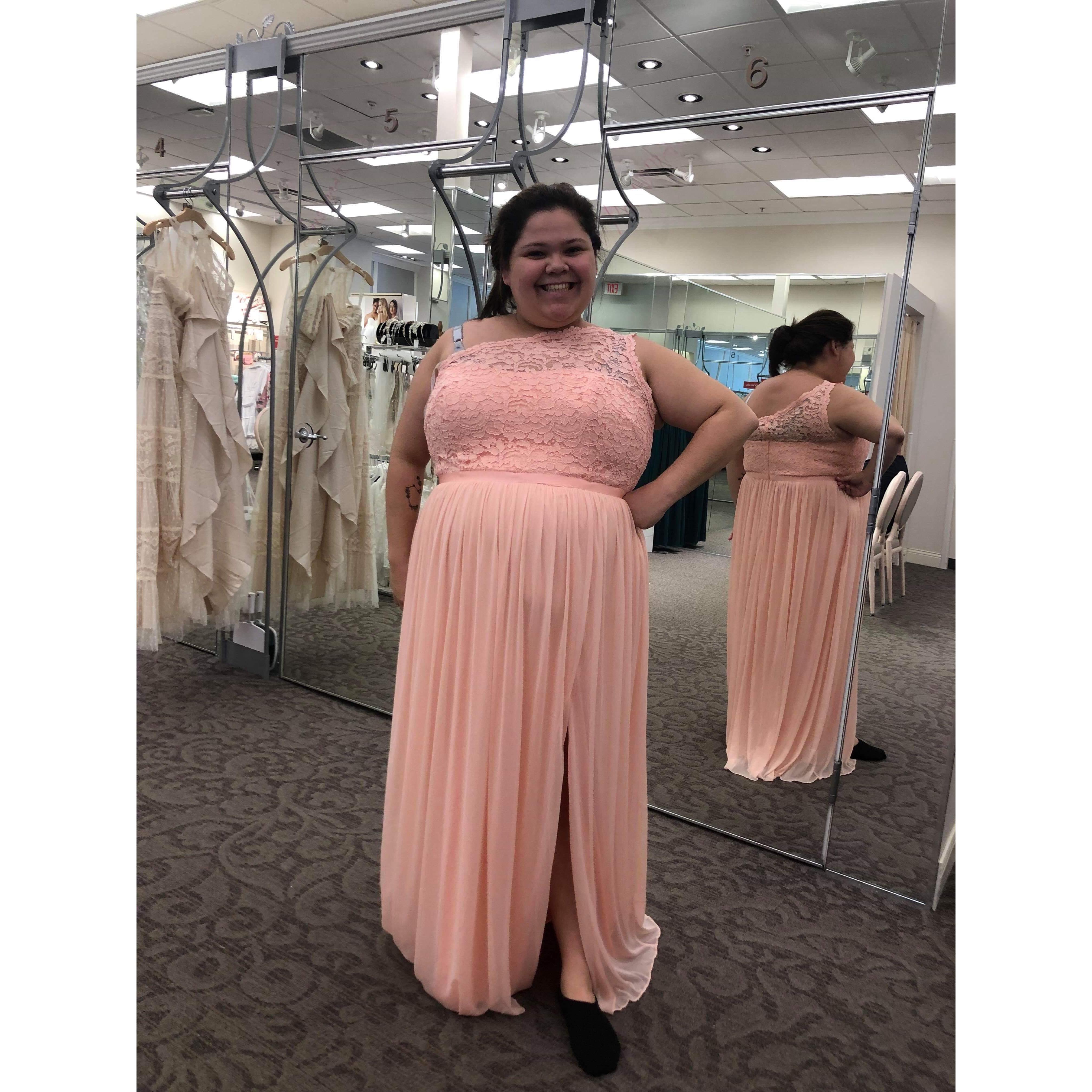 Emily trying on dresses!!!!