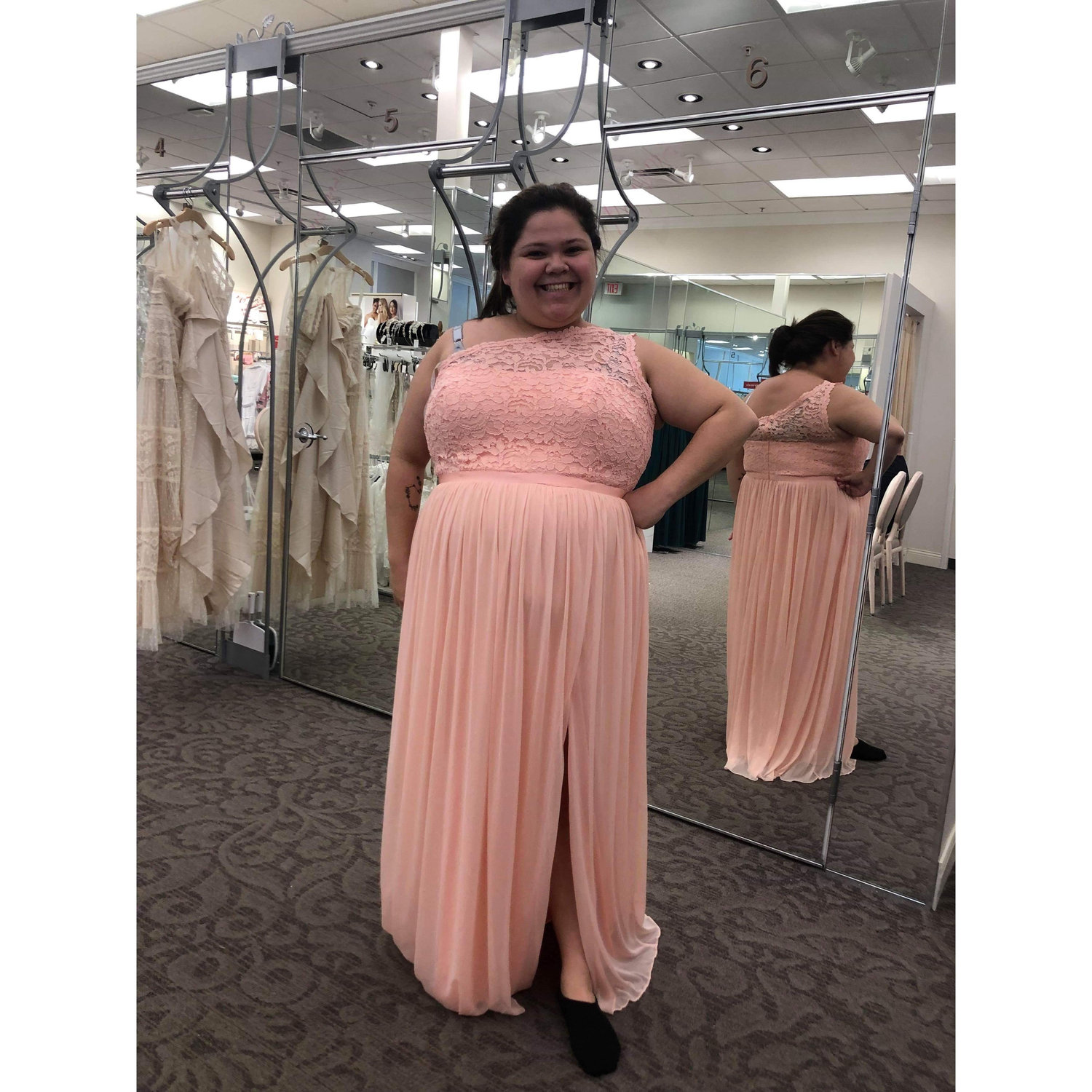 Emily trying on dresses!!!!