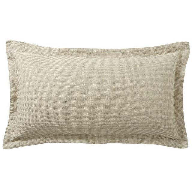Eucalyptus Belgian Flax Linen Waffle Shams, King, Set of 2