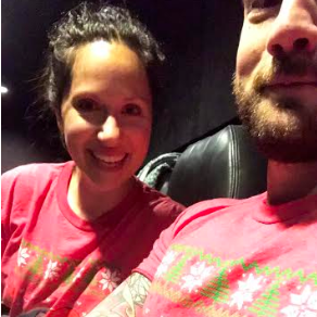 Matching Bucee's T-shirts at the movies on Christmas (thank you Sam & Cole) -2018