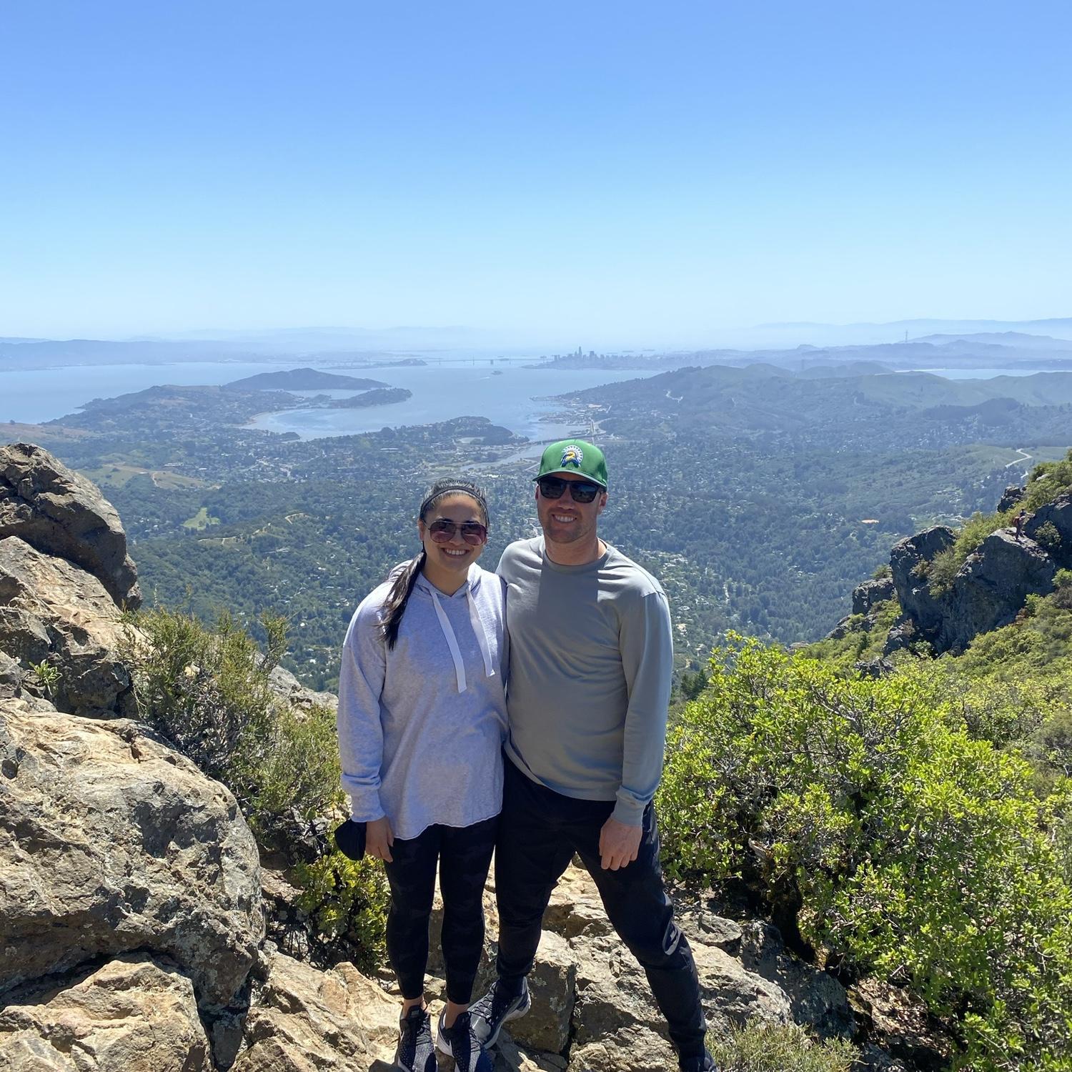 We love spending time together in the outdoors, especially exploring new places and hiking beautiful views.